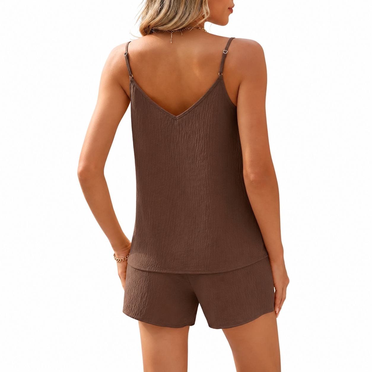 2 Piece Of Summer Wear Tank Top And Shorts Matching Lounge Set For Women