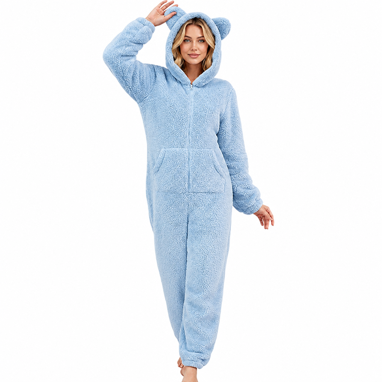 Cozy Fleece Winter Hooded Loungewear Pajamas For Women