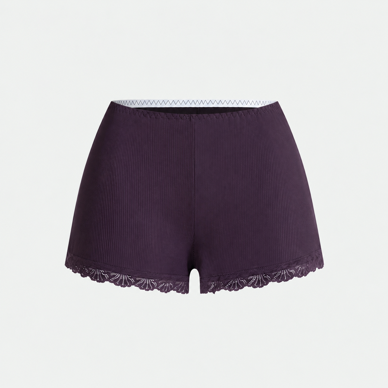 Ribbed Lace Camisole and Shorts 2 Piece Pajama Set for Women