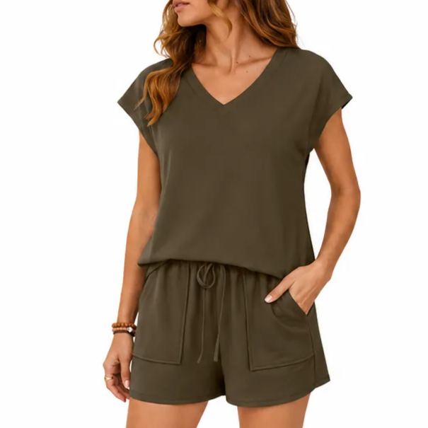 Matching Lounge Sets Clothing Spring Cap Sleeve Outfit For Women