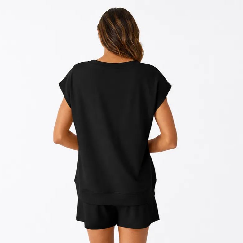 Matching Lounge Sets Clothing Spring Cap Sleeve Outfit For Women