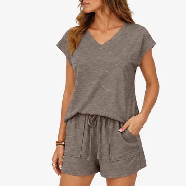 Matching Lounge Sets Clothing Spring Cap Sleeve Outfit For Women