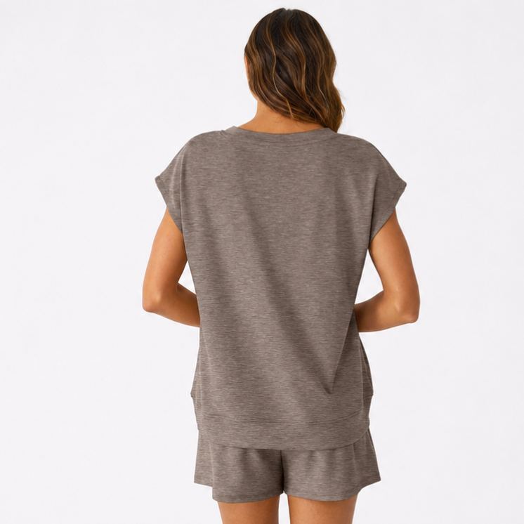 Matching Lounge Sets Clothing Spring Cap Sleeve Outfit For Women