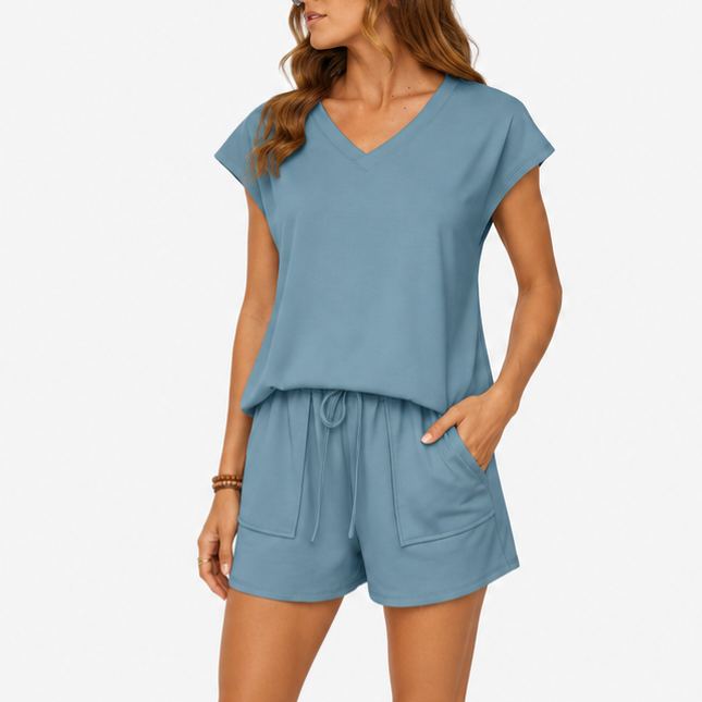 Matching Lounge Sets Clothing Spring Cap Sleeve Outfit For Women