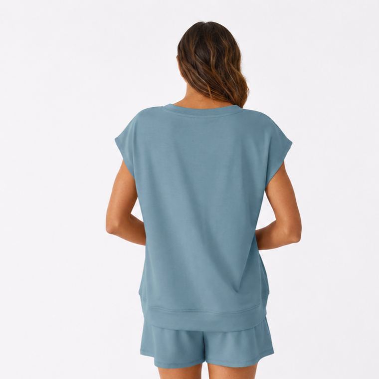 Matching Lounge Sets Clothing Spring Cap Sleeve Outfit For Women