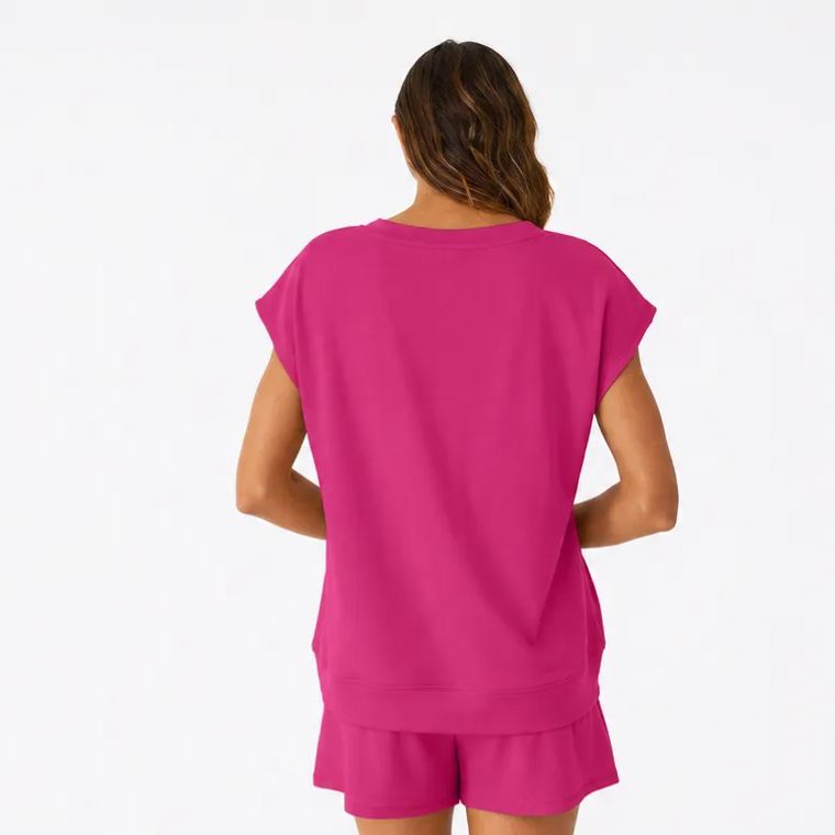 Matching Lounge Sets Clothing Spring Cap Sleeve Outfit For Women