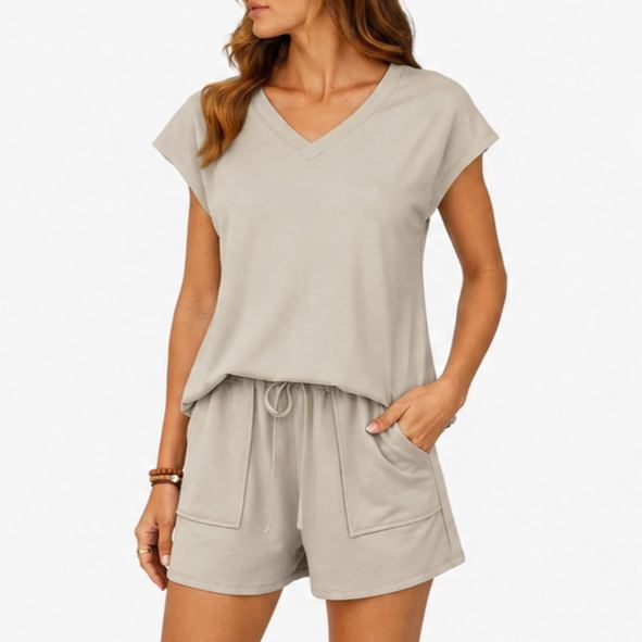 Matching Lounge Sets Clothing Spring Cap Sleeve Outfit For Women