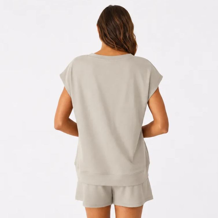 Matching Lounge Sets Clothing Spring Cap Sleeve Outfit For Women
