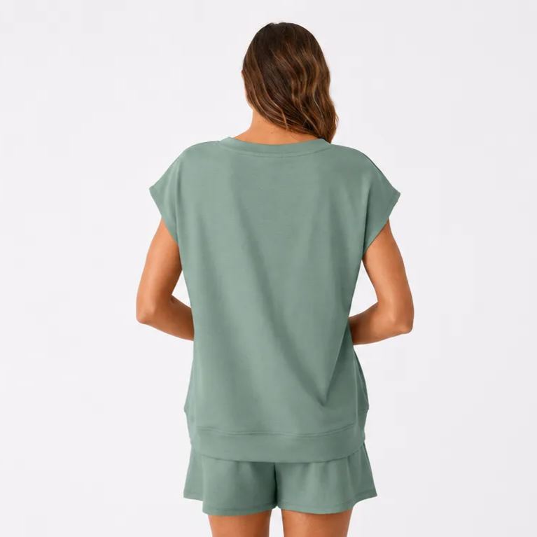 Matching Lounge Sets Clothing Spring Cap Sleeve Outfit For Women