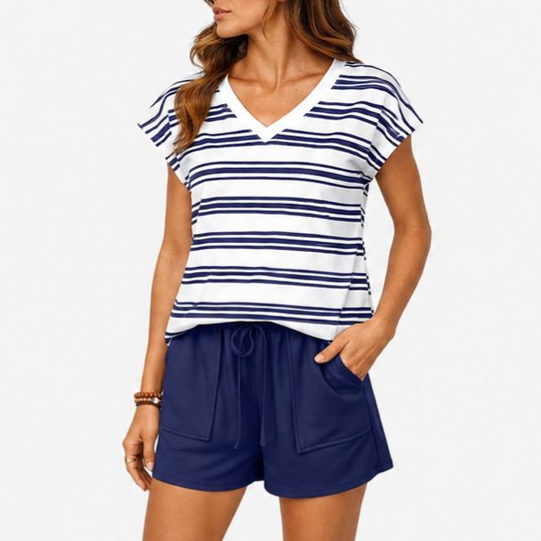 Matching Lounge Sets Clothing Spring Cap Sleeve Outfit For Women