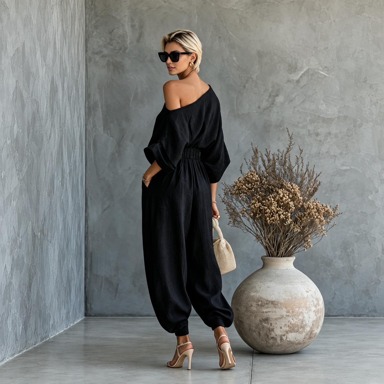 Casual Two Piece Vacation Set with Flowing Fit for Women