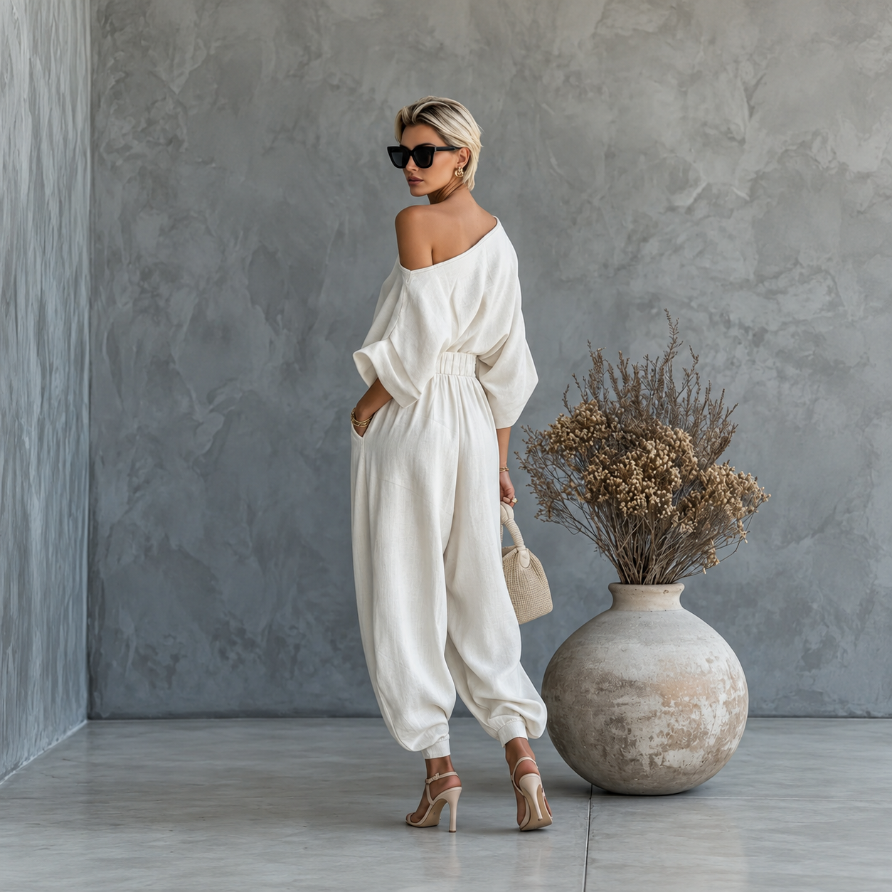 Casual Two Piece Vacation Set with Flowing Fit for Women