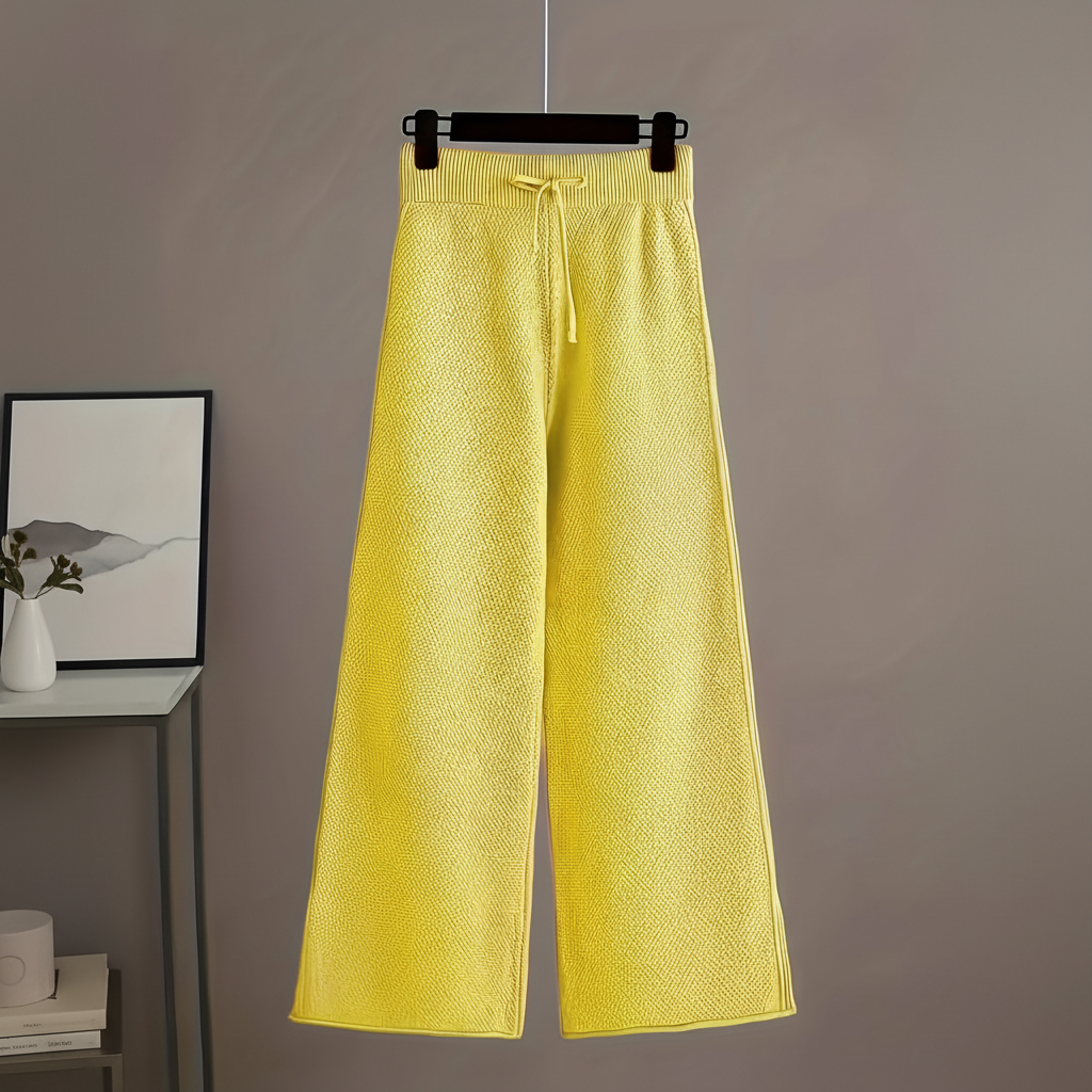 Seed Stitch Knit Sweater Pants Set