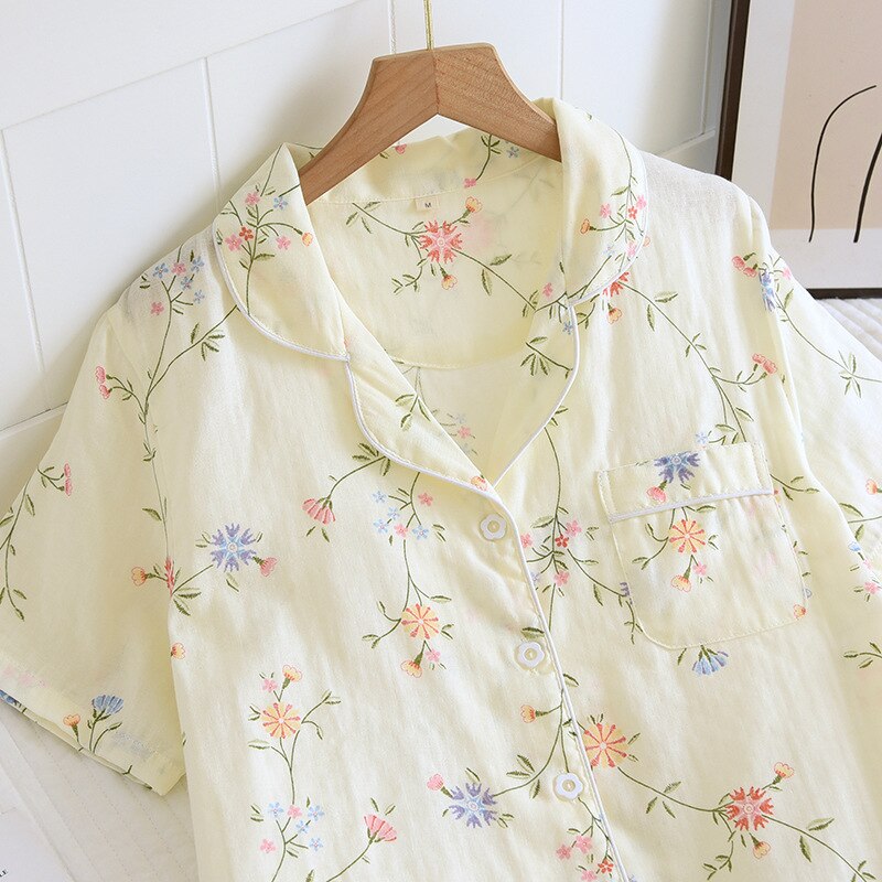 Cotton Gauze Women Pajama Set