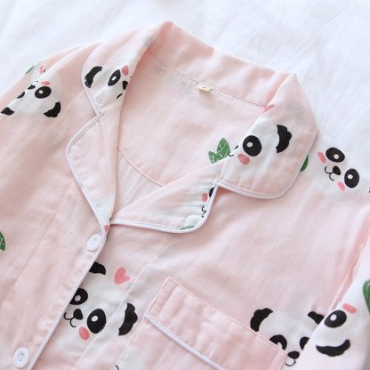 Pure Cotton Ladies Two Piece Pajamas