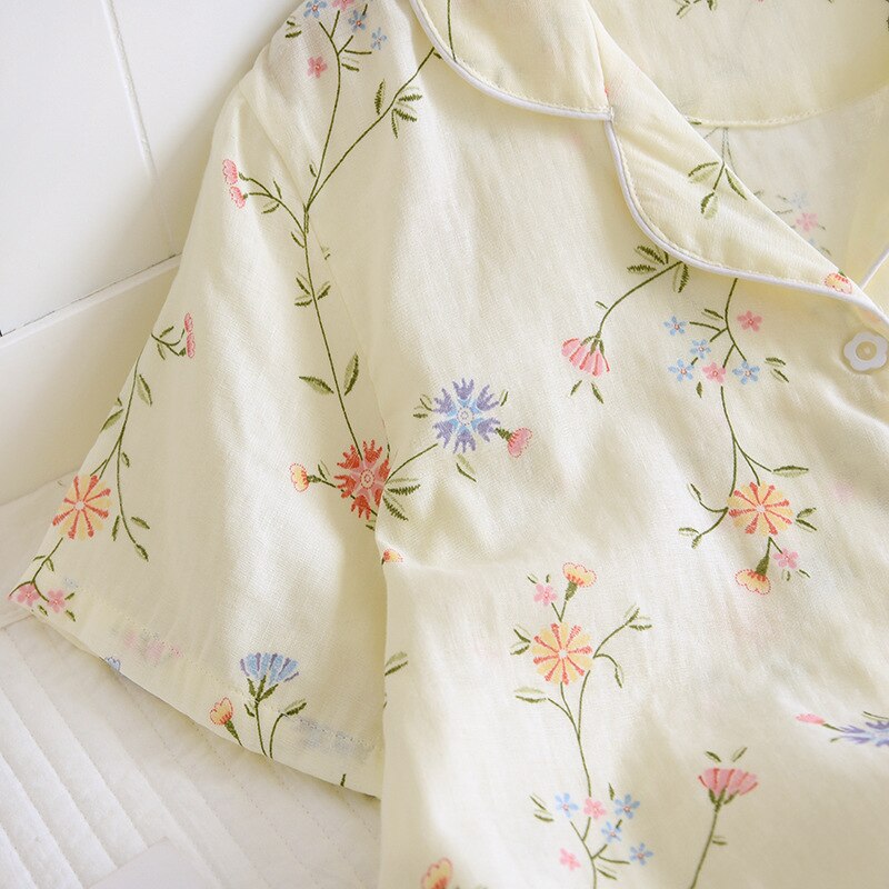 Cotton Gauze Women Pajama Set