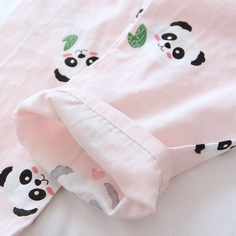 Pure Cotton Ladies Two Piece Pajamas