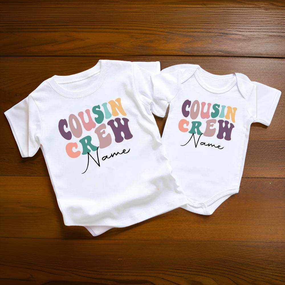 Personalized Cousin Crew Family matching T Shirts Set