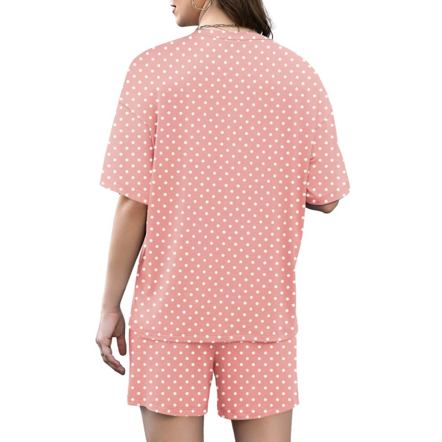 2 Pieces Top And Shorts Outfit Sleepwear Set For Women