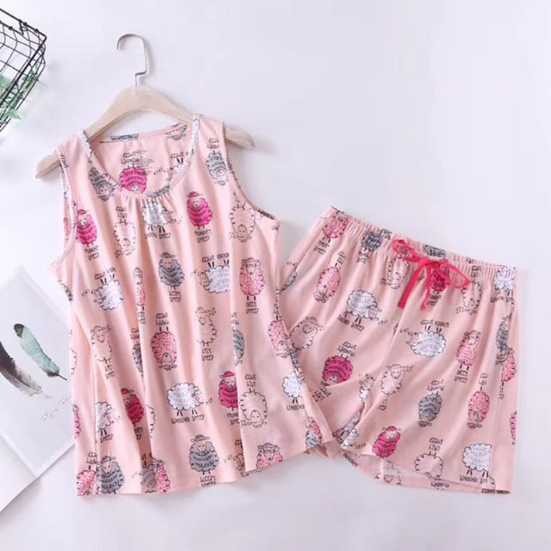 The Cotton Women's Casual Shorts Pajama Set