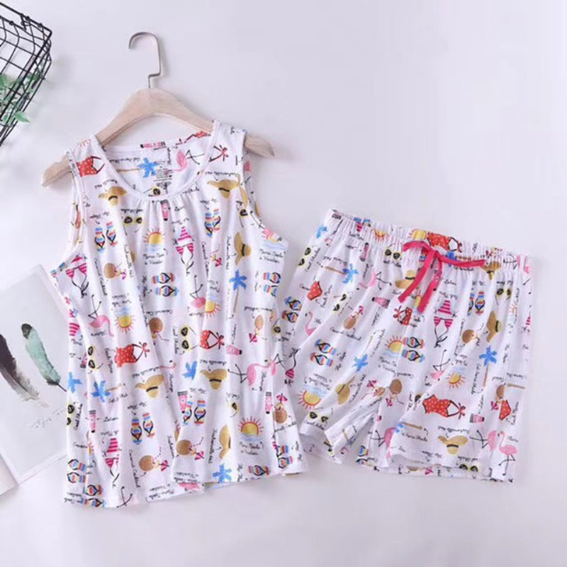 The Cotton Women's Casual Shorts Pajama Set