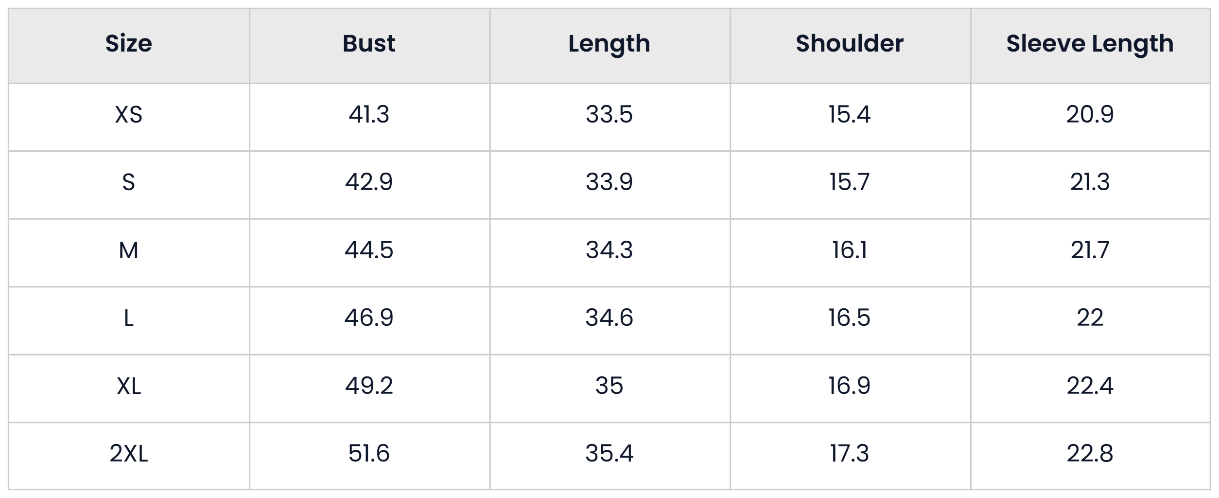 Size Chart for 4 Pieces Long Sleeve Robe Pajama Set For Women