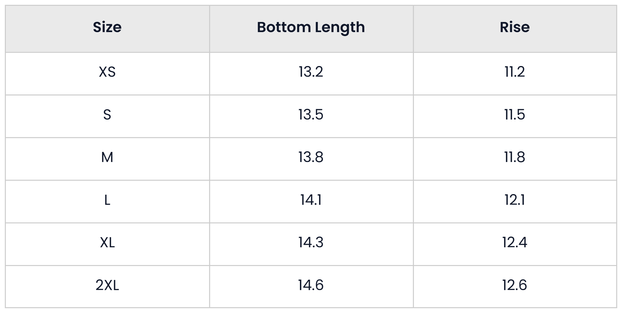 Short Size Chart for 6 Pieces Lace Cami And Shorts Sleepwear Set For Women