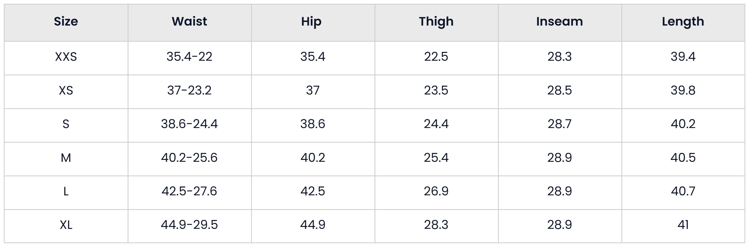 Pant Size Chart for Cozy Fluffy Long Sleeve Pajama Set For Women