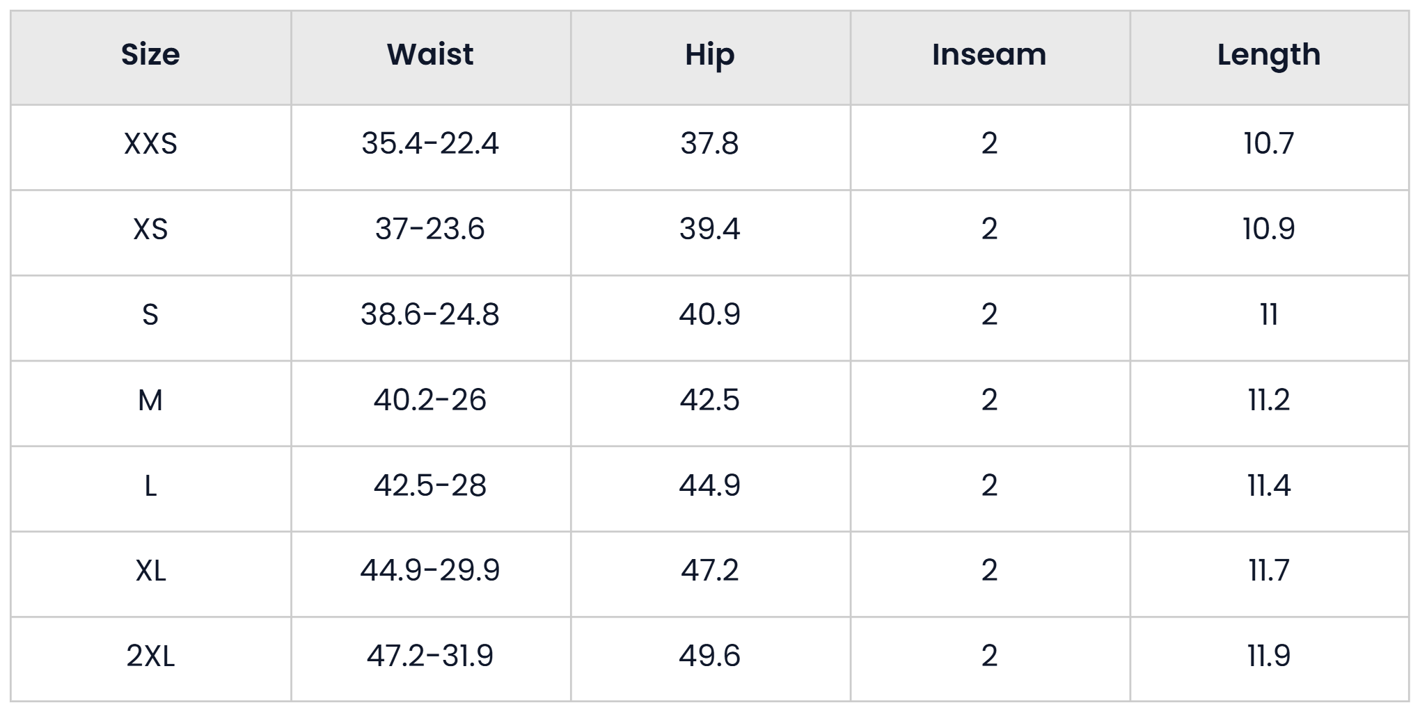 Pant Size Chart for 6 Pieces Floral Lace Camisole Pajama Set For Women