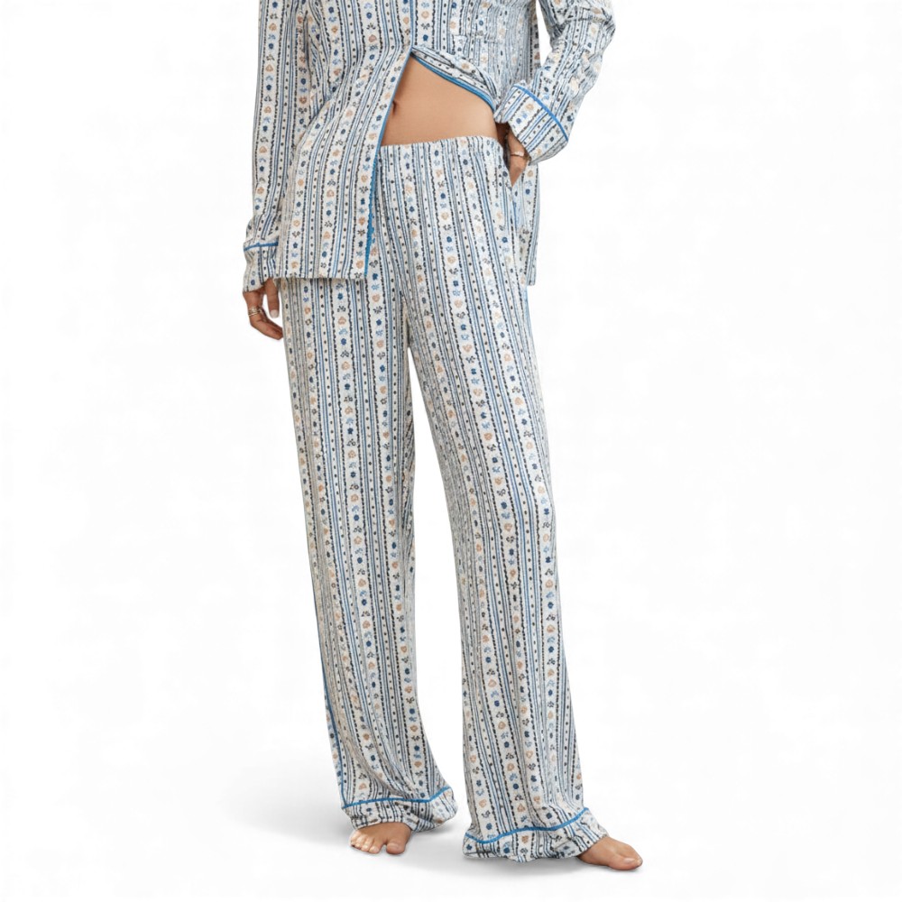 Christmas Themed Printed Pajama For Women