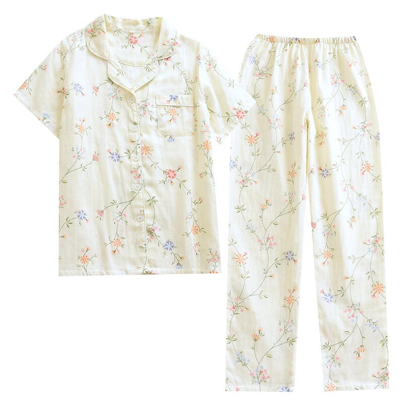 Cotton Gauze Women Pajama Set