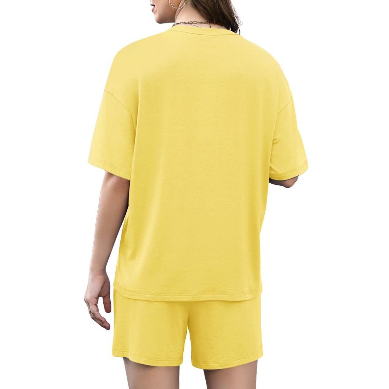 2 Pieces Top And Shorts Outfit Sleepwear Set For Women