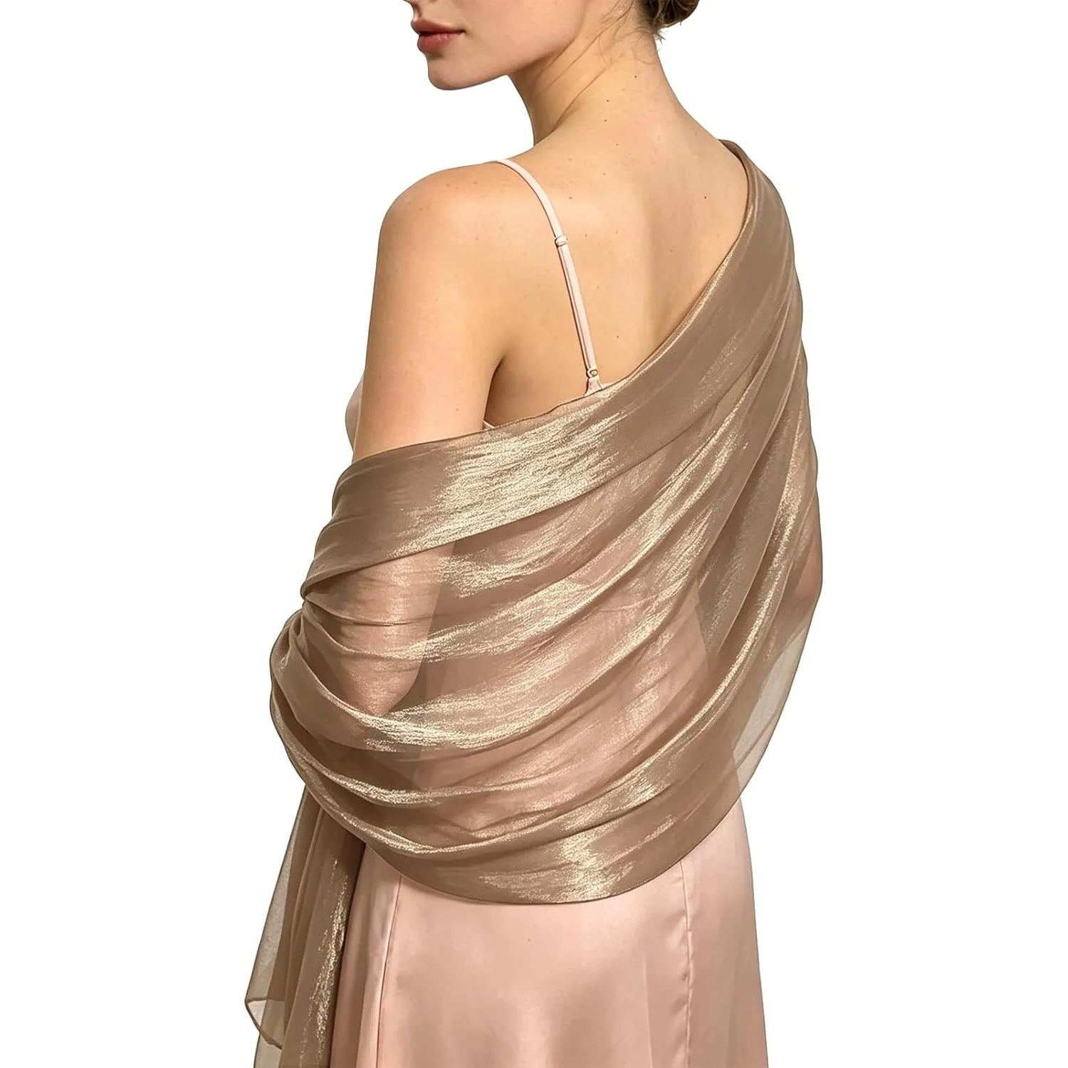 Sheer Sparkle Evening Shawl Wrap For Women