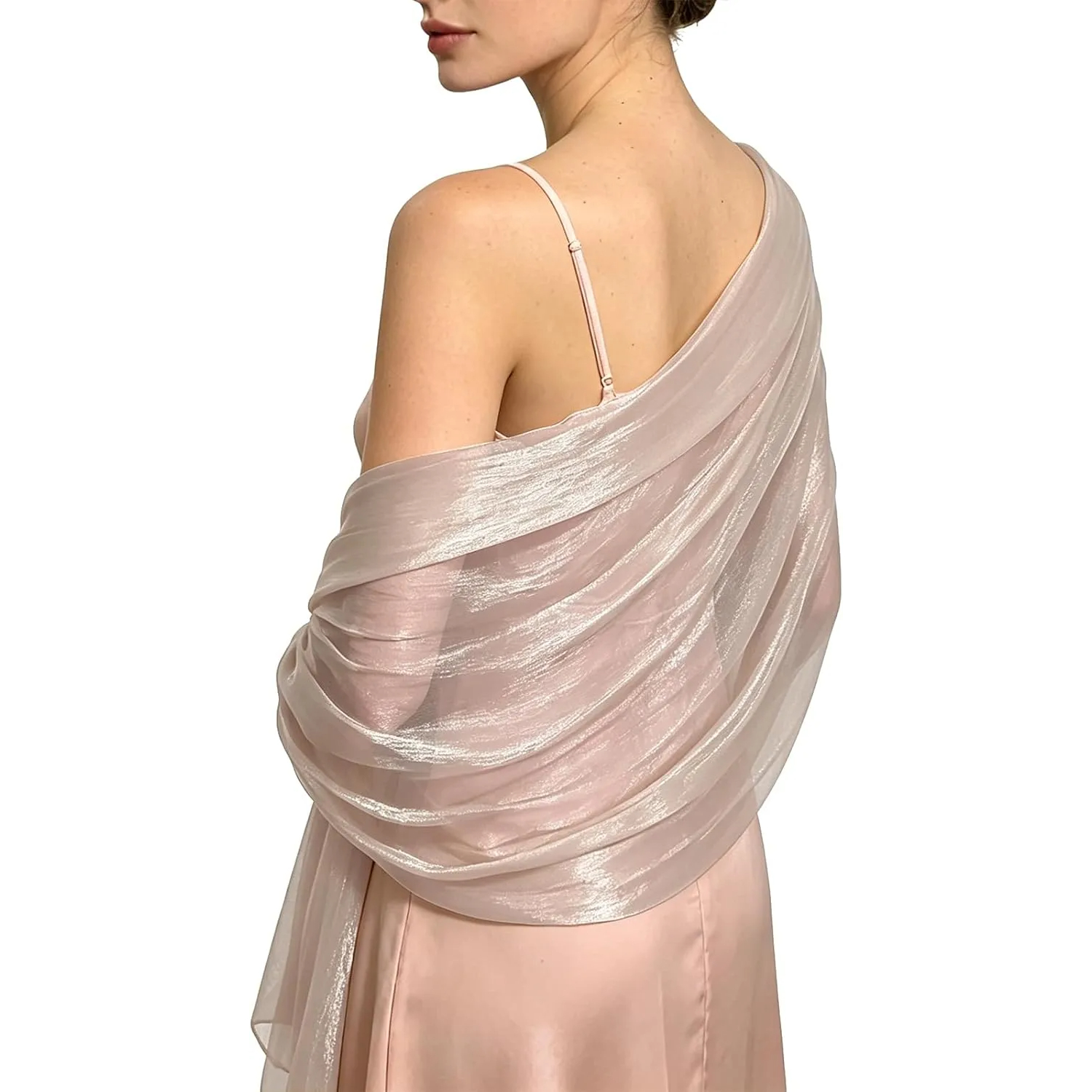 Sheer Sparkle Evening Shawl Wrap For Women
