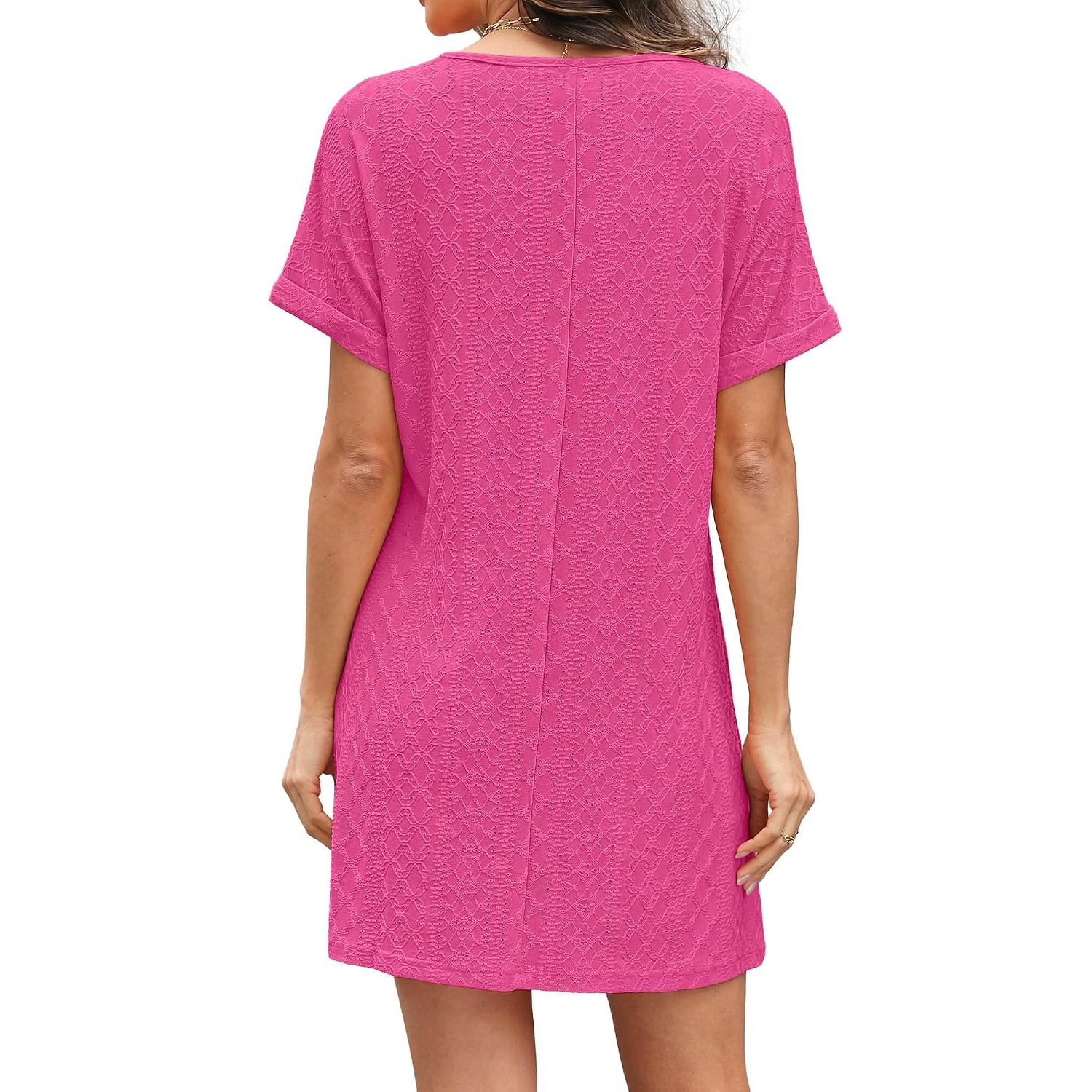 Twisted Beach Vacation Swimsuit Cover Up Short Sleeve Summer Dress For Women