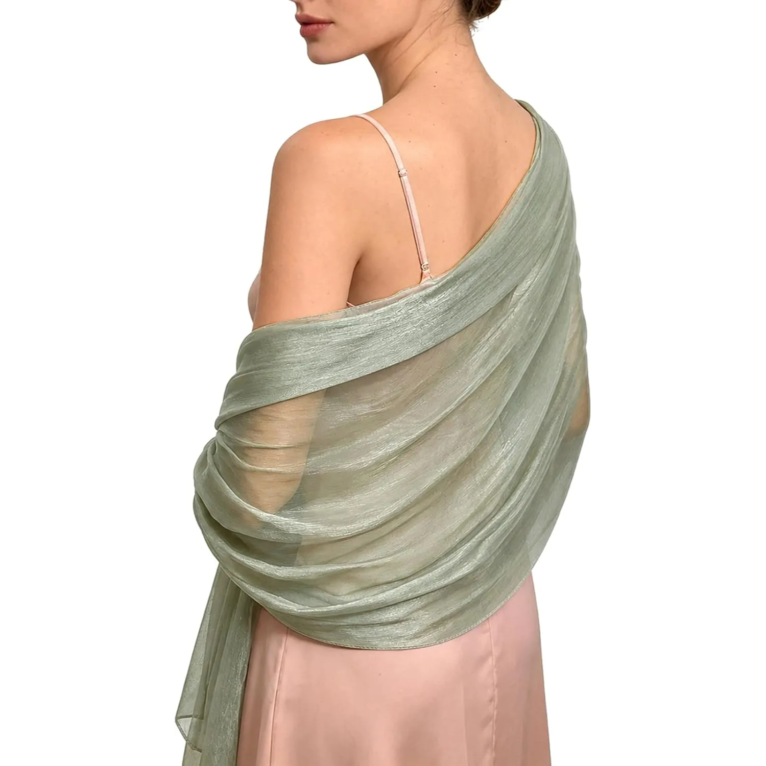 Sheer Sparkle Evening Shawl Wrap For Women