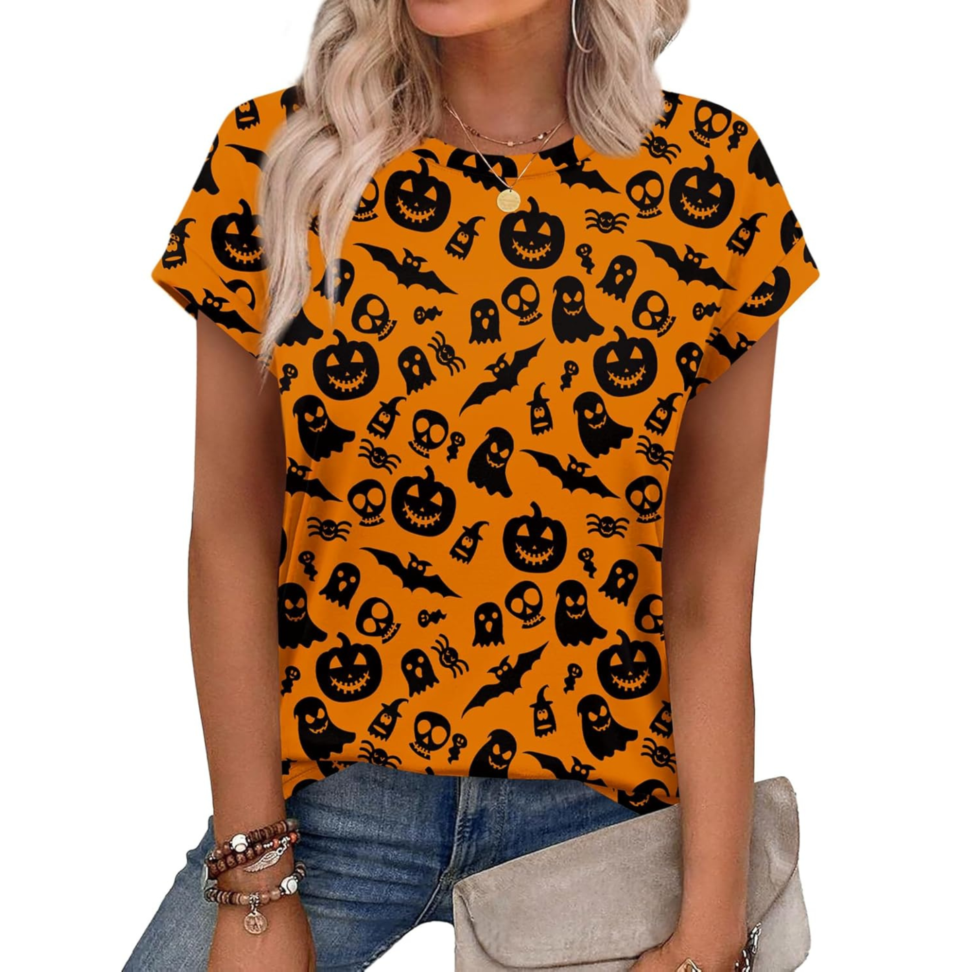 Womens Summer Tops Short Sleeve Shirts Crew Neck Tshirt Cute Trendy Tunic Blouses
