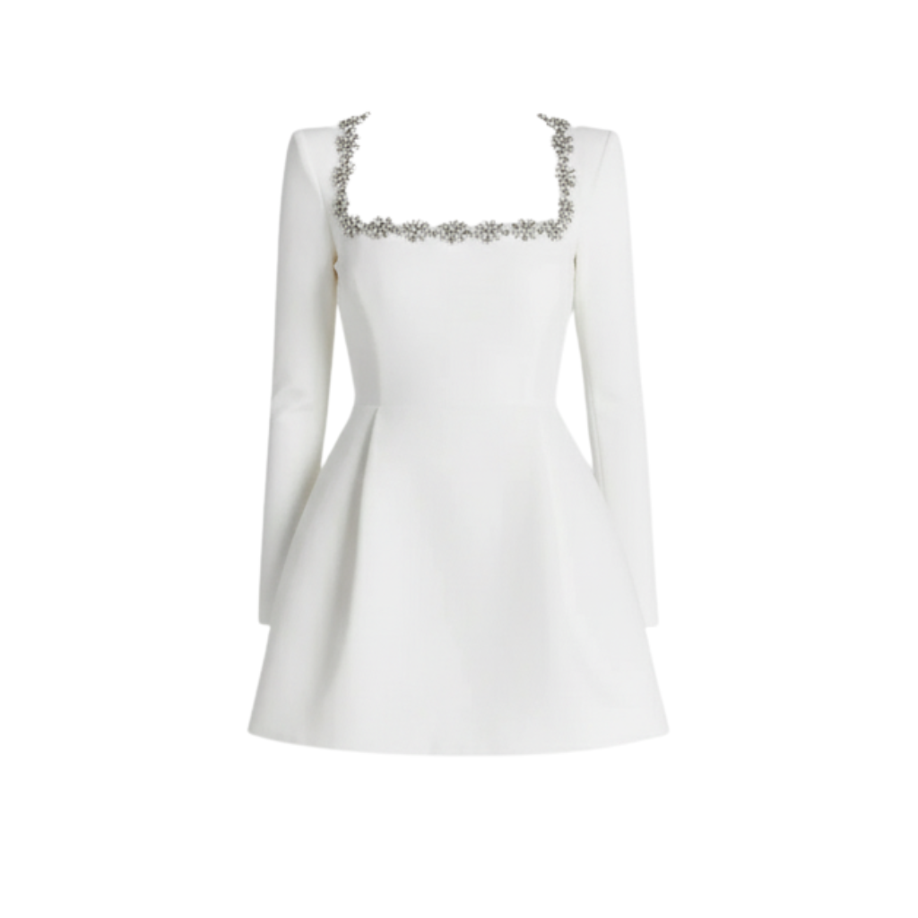 Velvet Dress With Floral Trim Design For Women -My Comfy Blouse