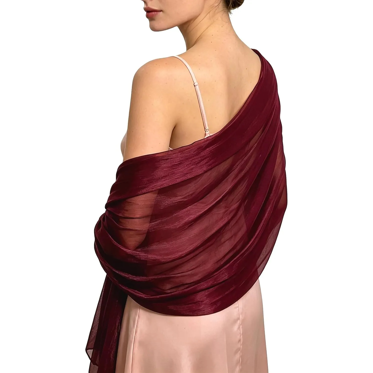 Sheer Sparkle Evening Shawl Wrap For Women