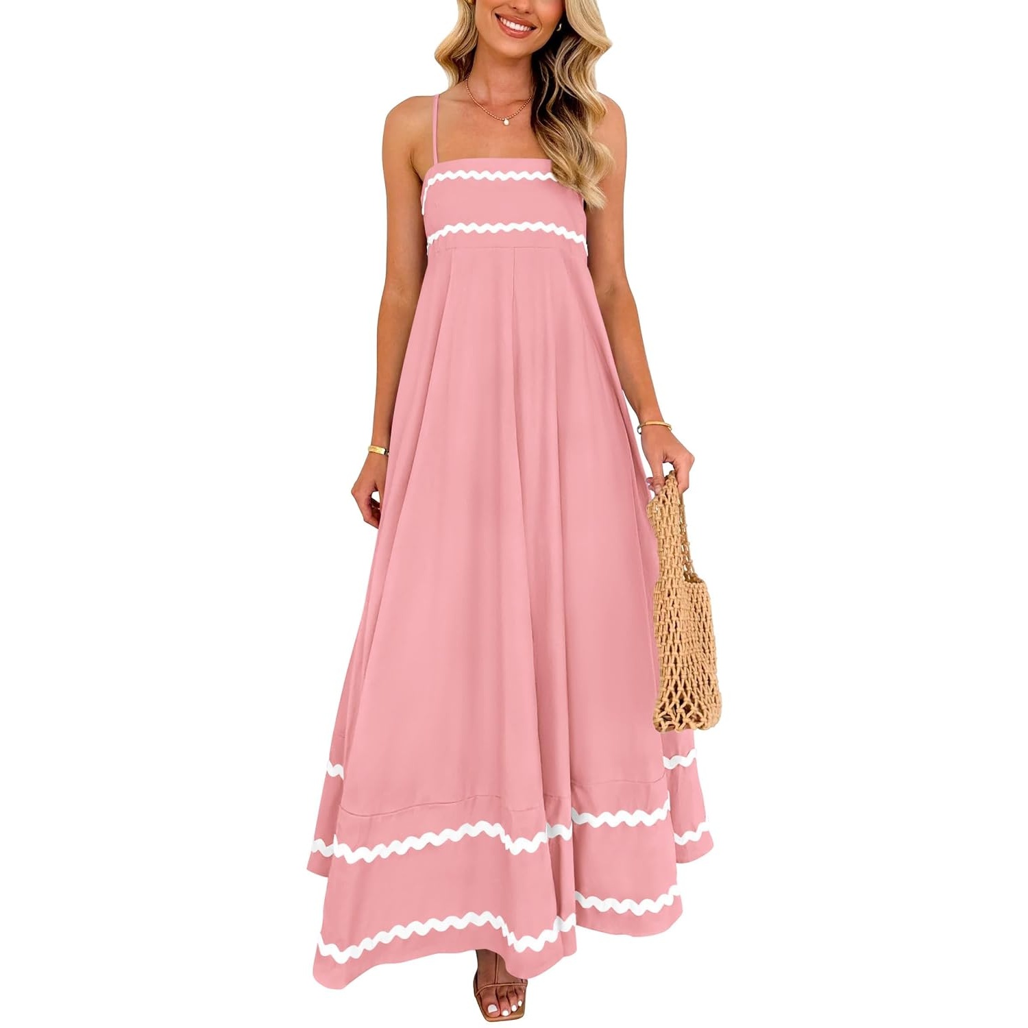 Casual Sleeveless Ruffle Spaghetti Dress For Women
