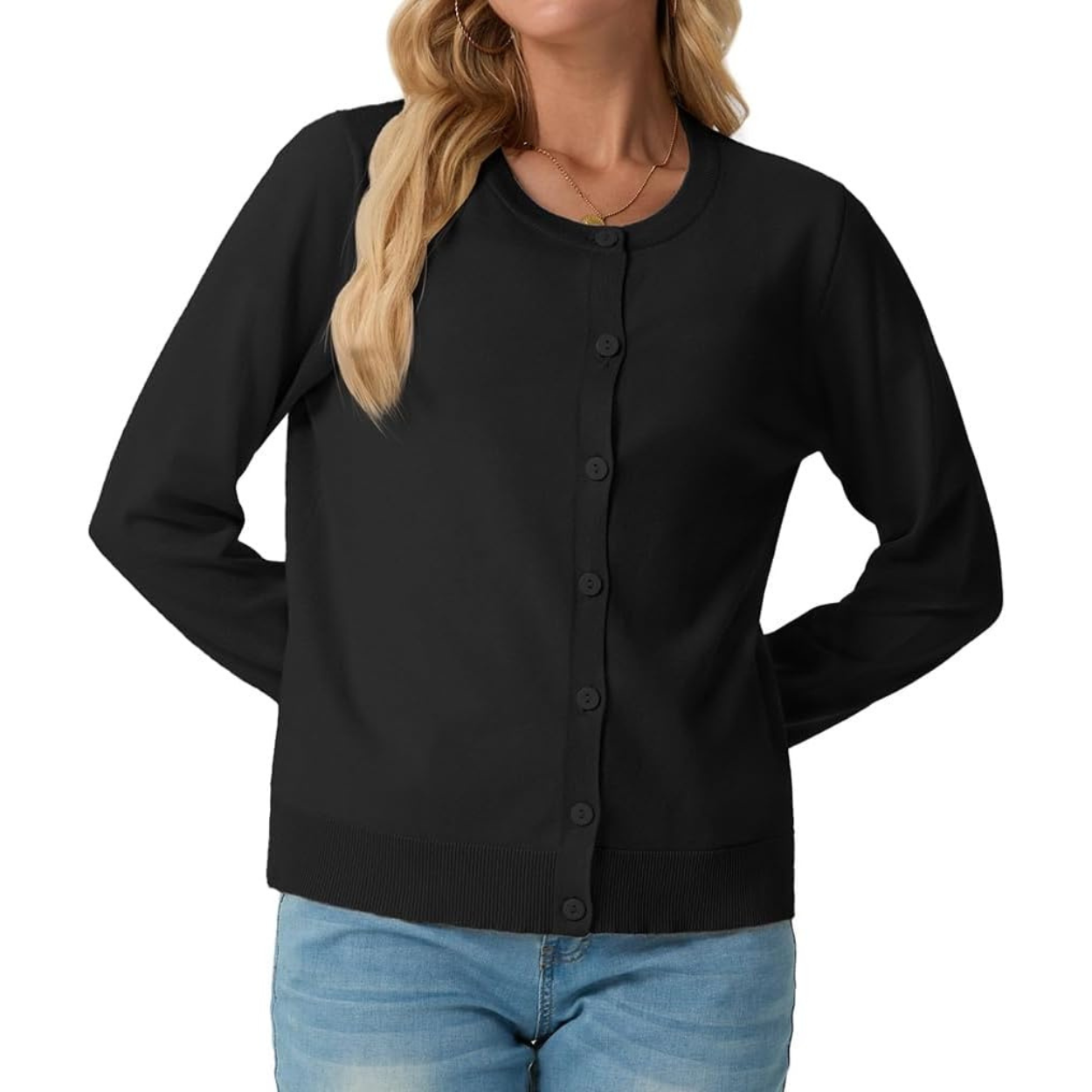 Casual Long Sleeve Knit Cardigan Sweater For Women