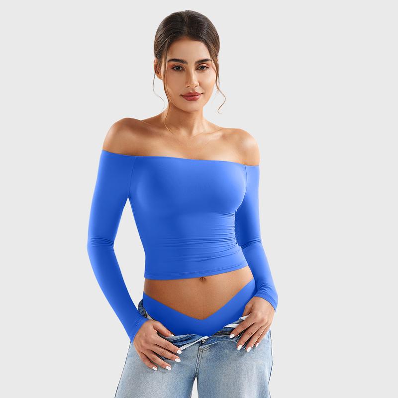Long Sleeve Double Lined Casual Top For Women
