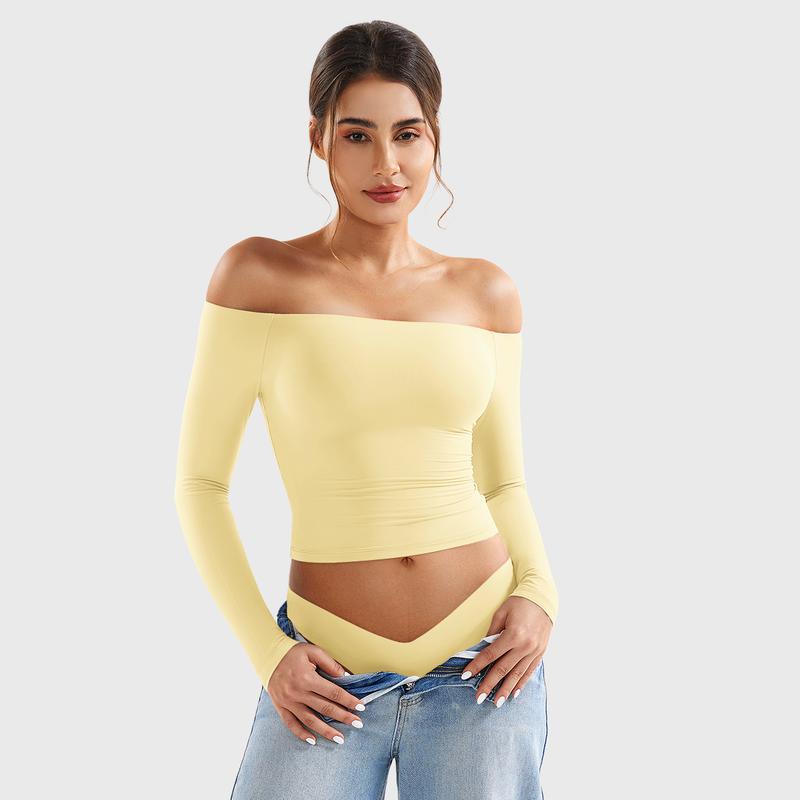 Long Sleeve Double Lined Casual Top For Women