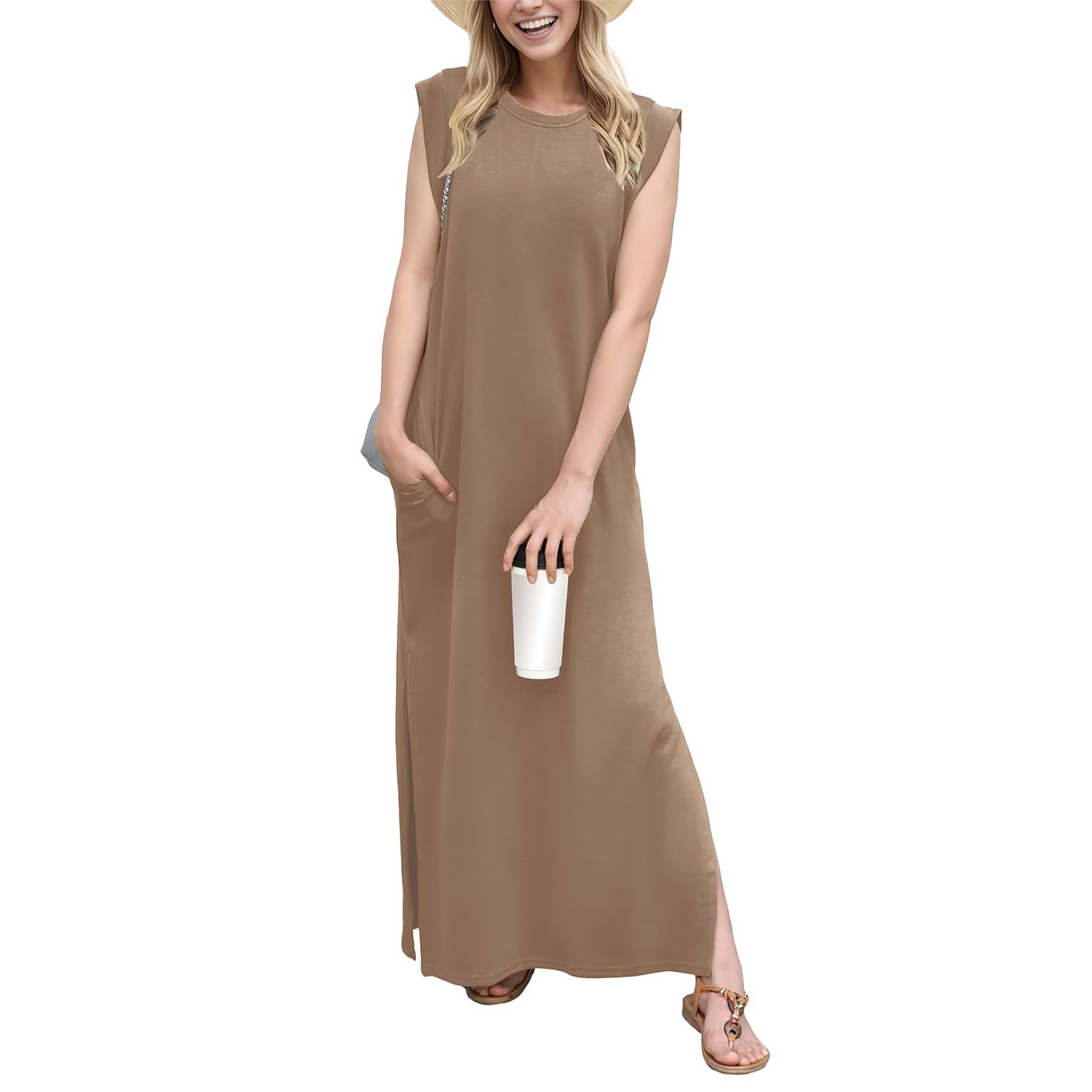 Casual Loose Maxi Dress With Pockets For Women