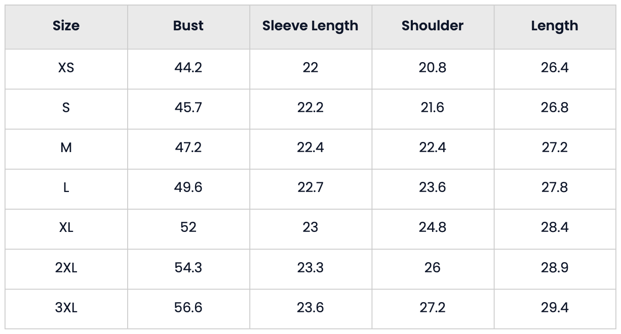 Size Chart for Casual Zip Up Winter Fleece Jacket with Pockets for Women