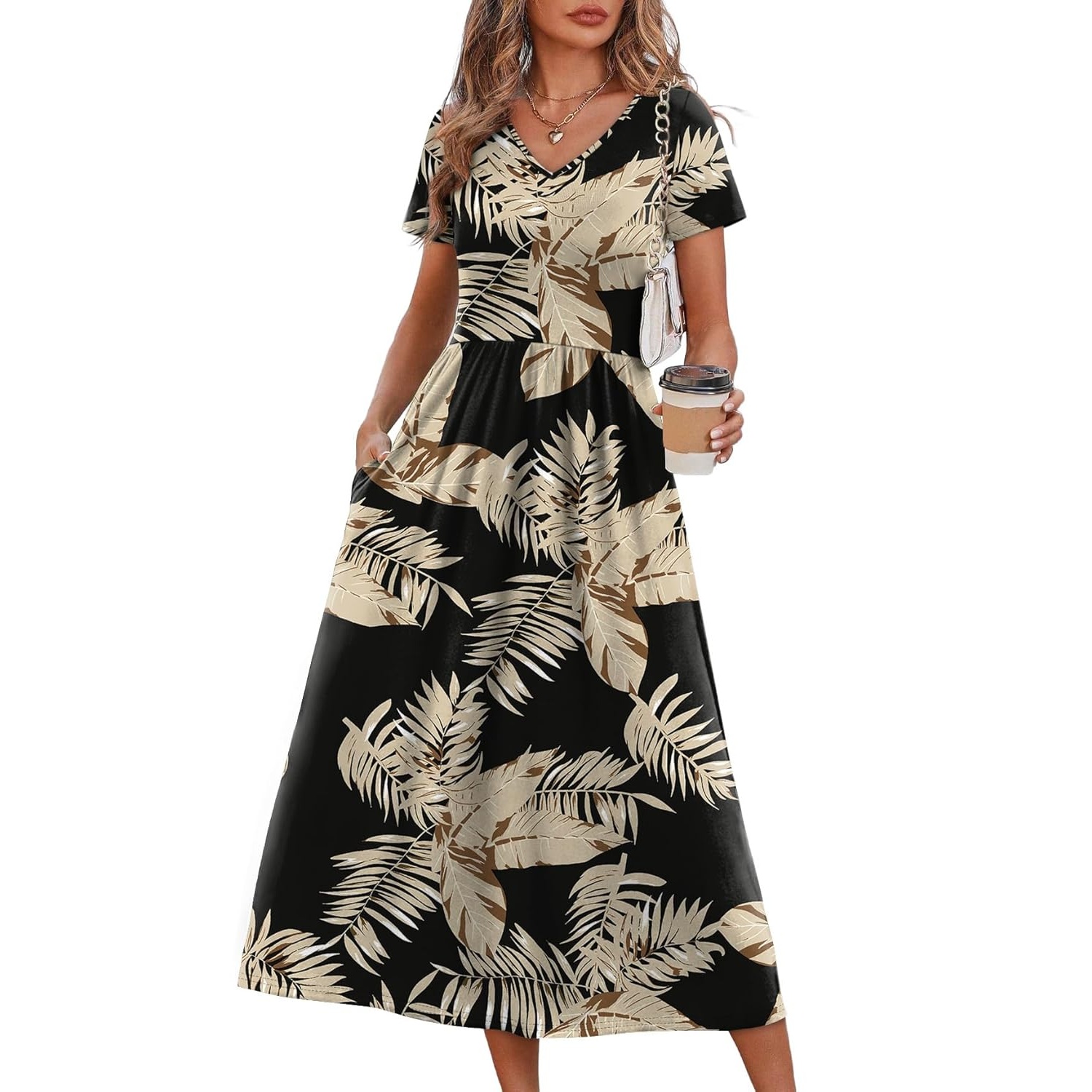Casual Midi Beach Dresses With Pockets For Women