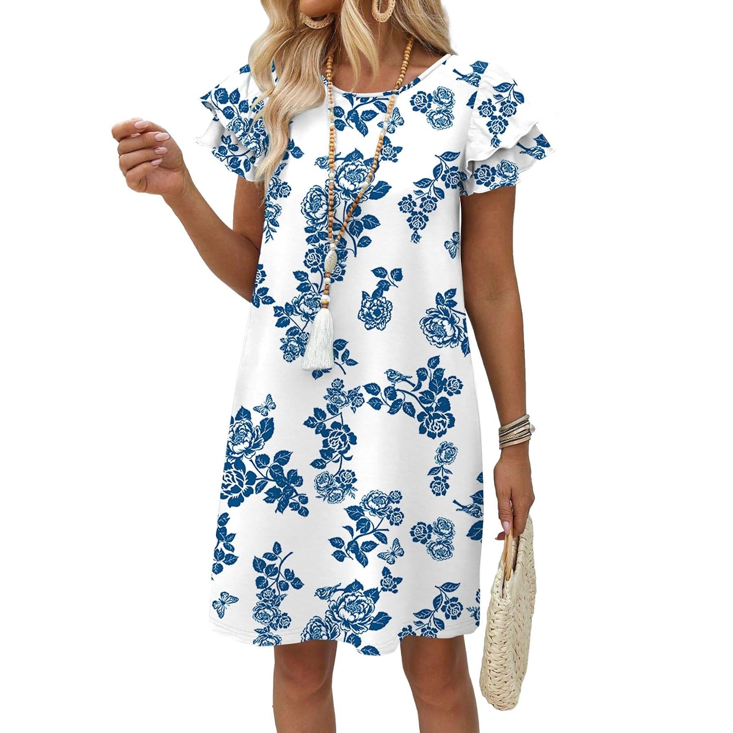 Ruffle Sleeve Loose Summer Swing Dress