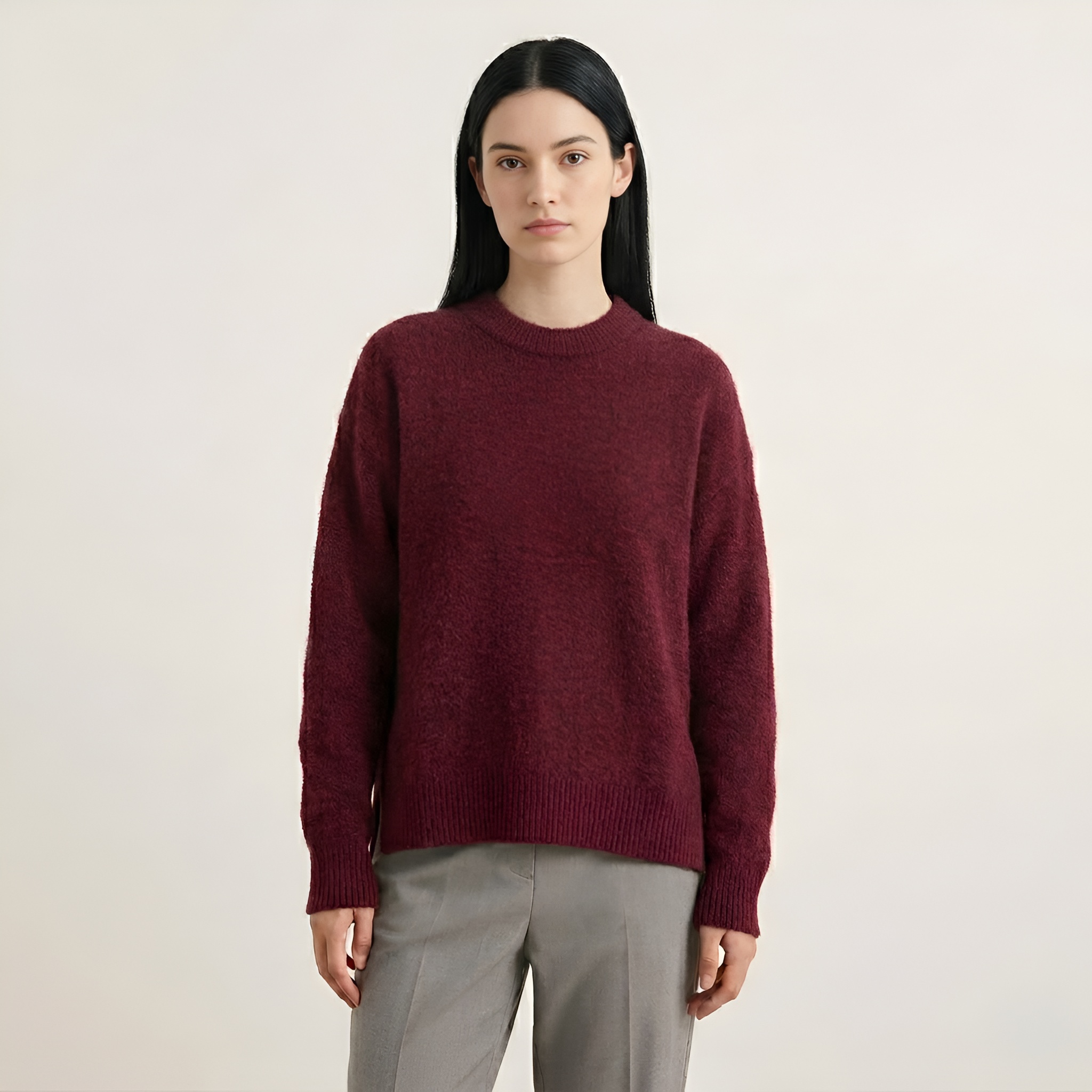 Casual Long Sleeve Round Design Sweaters For Women