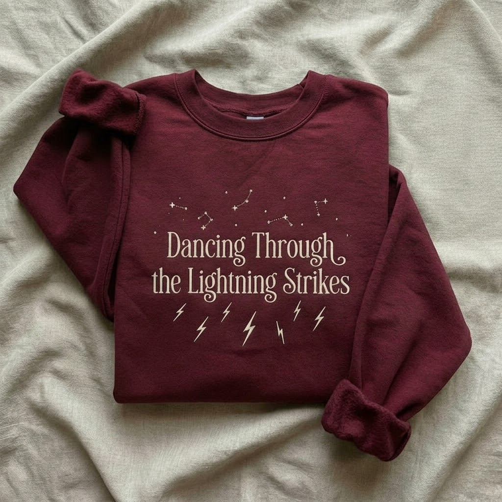 Inspirational Quote Printed Crewneck Sweatshirt
