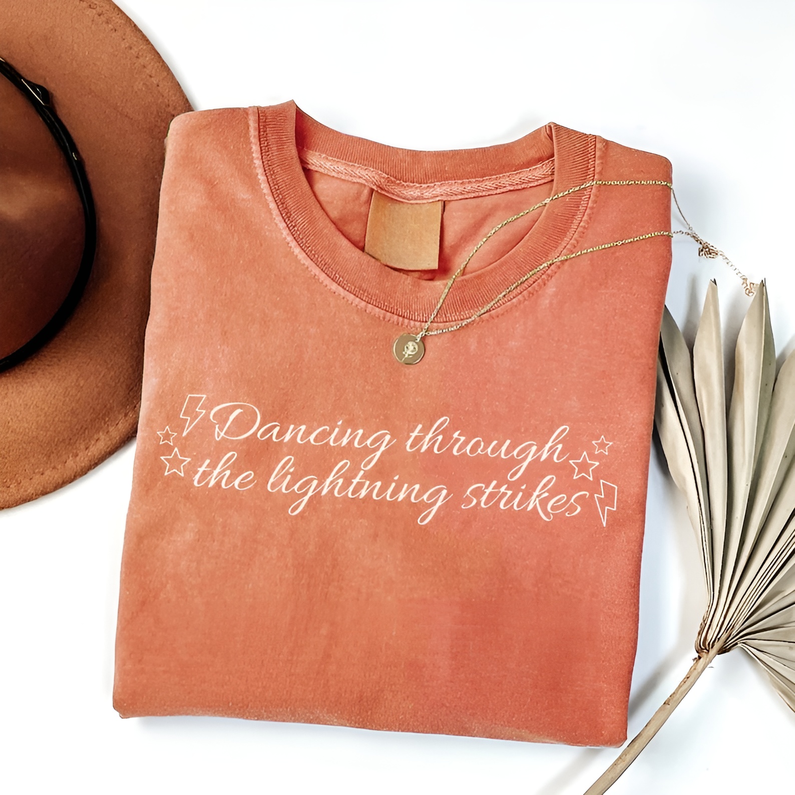 Dancing Through Lightning Strikes Printed Graphic T Shirt